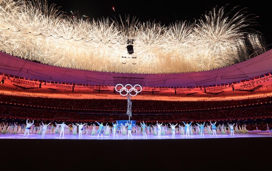 北京冬奥会闭幕式现场 图源：视觉中国