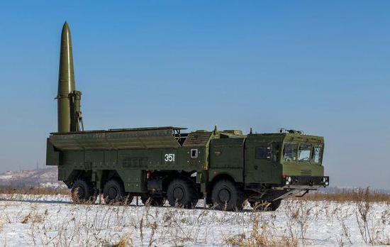 资料图片:俄军“伊斯坎德尔”战术导弹。(图片来源于网络)