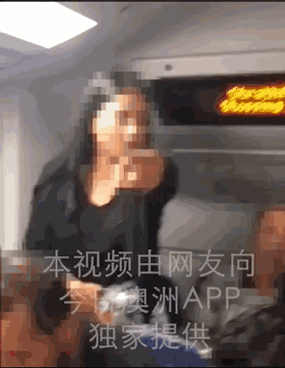 女子在悉尼火车上与中国人发生冲突。（视频来源：Fiona）