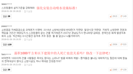 图注：韩国网友评论