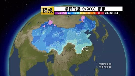 △我国最低温0℃线逐渐南移