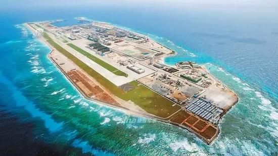 ▲2017年12月30日，央视七套节目在《军事报道》中曝光了中国南海永暑礁的最新照。