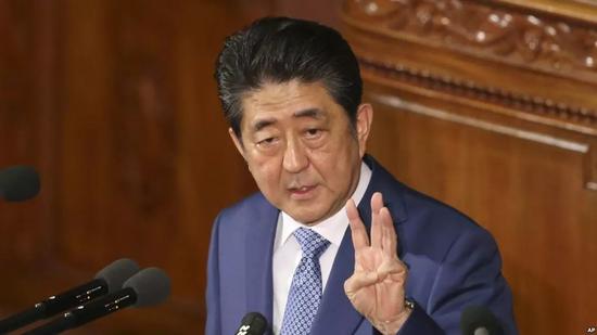 ▲1月22日,东京,安倍晋三在国会上发表演说。