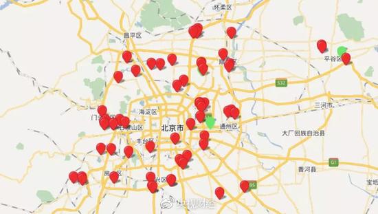 ▲北京共有产权房项目分布图(图片来源:北京市住建委)