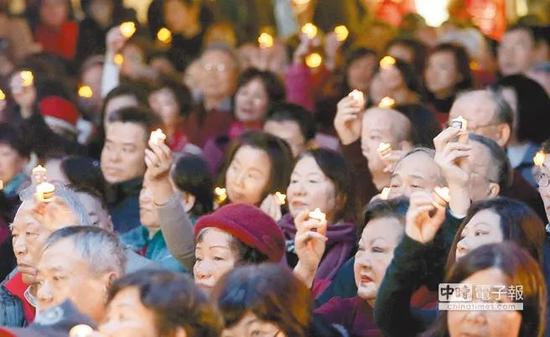 国民党举办“经国先生逝世30周年纪念大会”。(图片来源:台湾《中时电子报》)