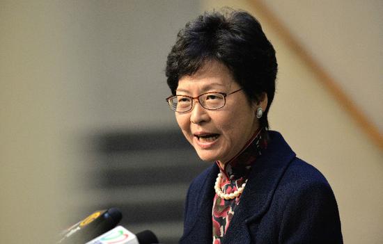 林郑月娥表示,选举应依法办事,不承诺不会剥夺某些人的参选资格(图源:港媒)