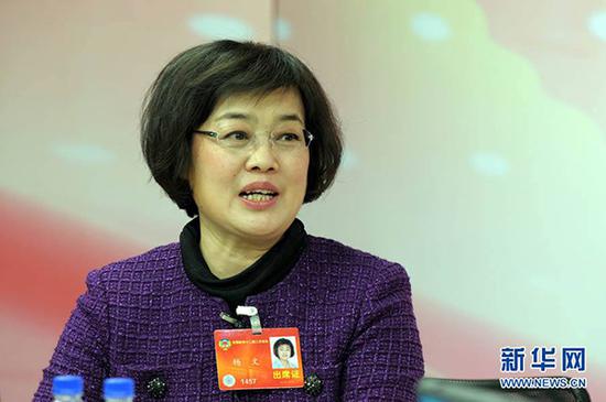 全国政协委员、山东英才学院董事长杨文。新华网 资料图