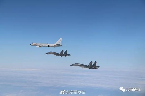 (轰-6K、歼-11训练)