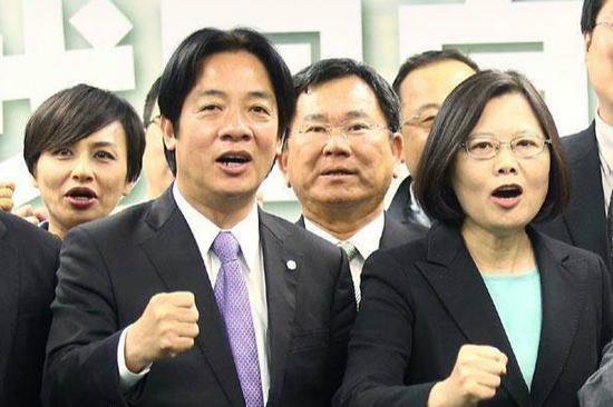 台湾地区领导人蔡英文和台行政机构负责人赖清德。(图片来源:中时电子报)