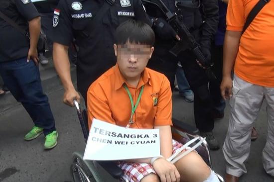 图为遭捕的台籍嫌犯。(图片来源:台湾“中央社”)