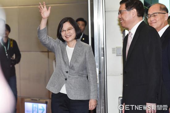 蔡英文春节期间的行程公布(图片来源:“东森新闻云”)