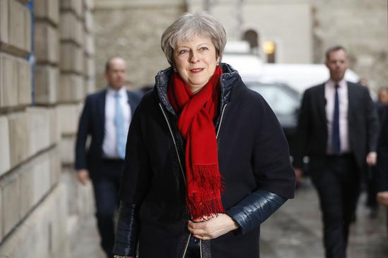 当地时间2018年3月2日,英国伦敦,英国首相特雷莎·梅。 视觉中国 图