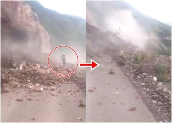 秘鲁一女子不顾劝阻站泥坡旁 数百人前遭倾泻山泥活