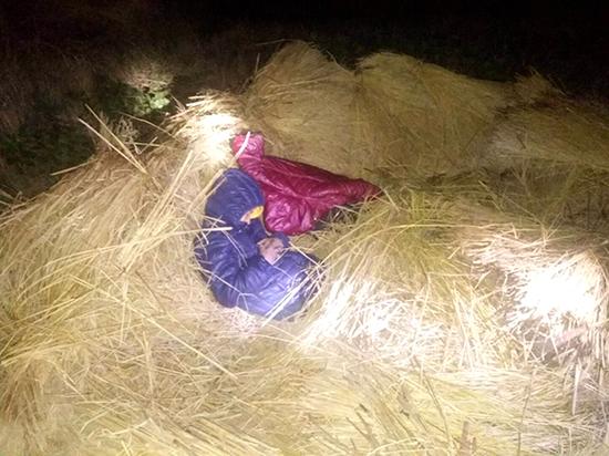 因作业未完成而感到压力大,两个小学生相约逃学迷路后夜宿稻草堆。 本文图均为 南华县公安局龙川派出所 供图