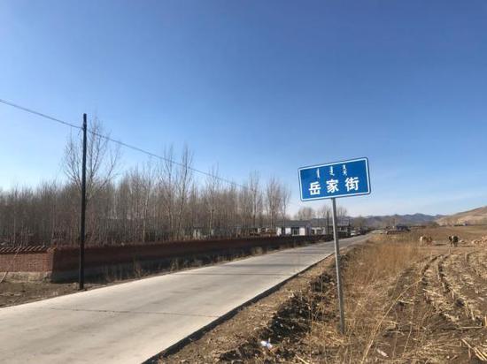 案发地岳家街屯离镇上有12公里左右的距离。澎湃新闻记者 邢丙银 图