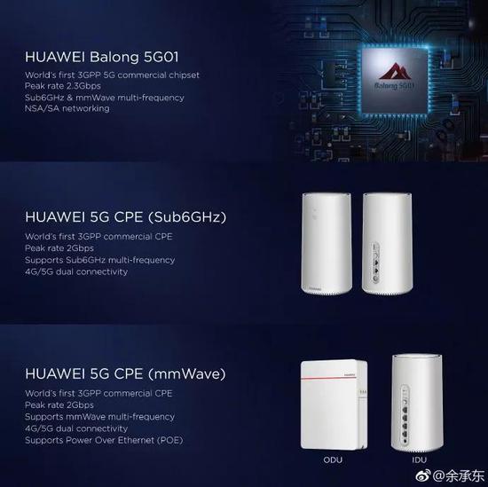 ▲图片来源：华为消费者业务CEO 余承东微博