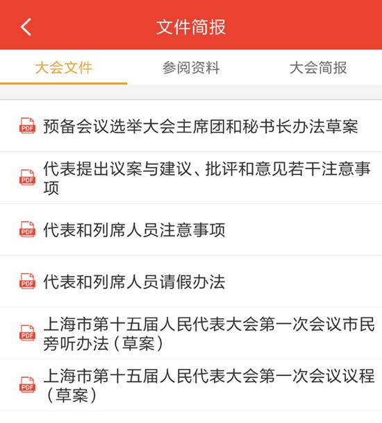 “上海人代会”APP界面
