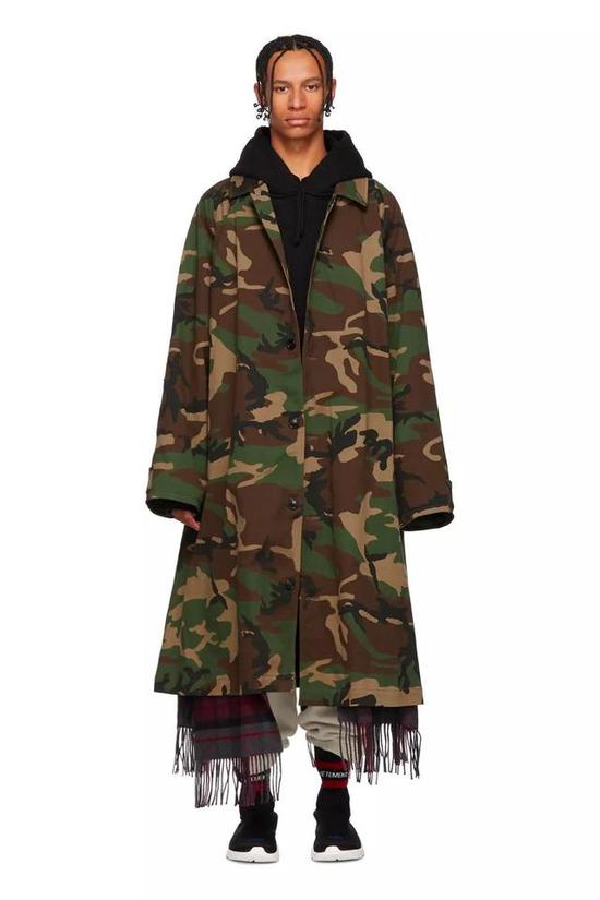 Vetements 2018秋冬迷彩风衣