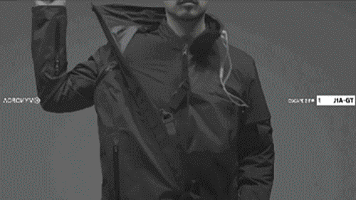 | ACRONYM品牌机能外套的使用演示（以上图片来源：Google）