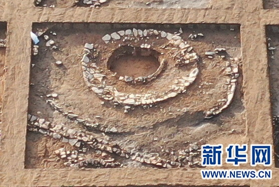 小塘山遗址中三环结构的房址(内蒙古自治区文物考古研究院供图)