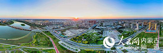 通辽市城市新貌航拍。崔连仁 摄