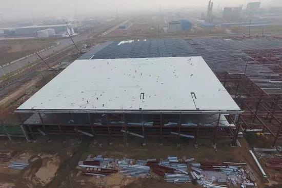中环光伏单晶硅四期项目厂房预计11月底