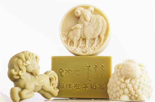 造型各异的羊奶皂