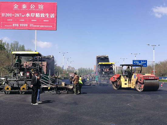 道路提升改造现场