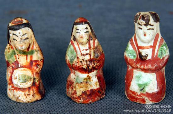三彩瓷俑 金 托县东胜州城出土