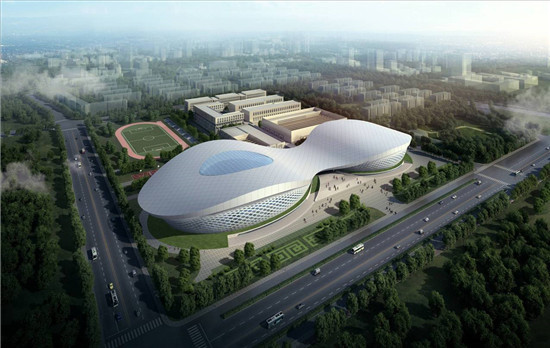市游泳馆、体育馆、市体校项目总体鸟瞰图