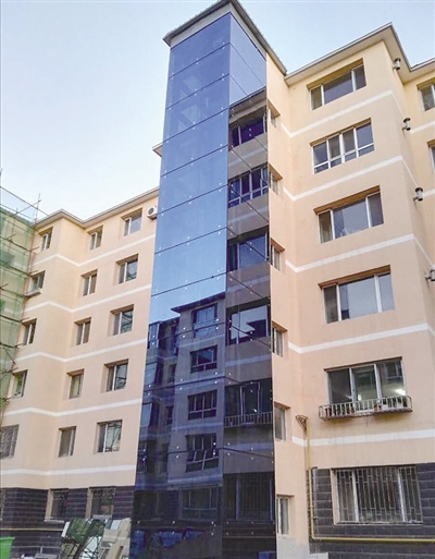 荣康小区电梯加装施工完毕