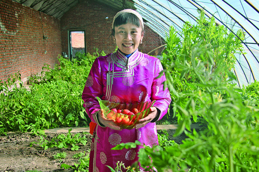 徐广龙 在科右前旗乌兰毛都苏木白音居力合嘎查脱贫户其木格的
