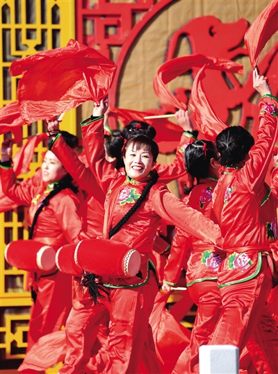 红红火火的鼓舞。