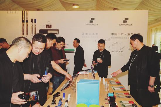 △ 三木品牌升级发布会现场展厅