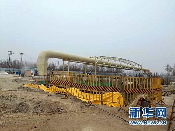 银川市“东热西送”集中供热项目二期工程施工现场