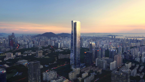 建成后的汉京金融中心效果图