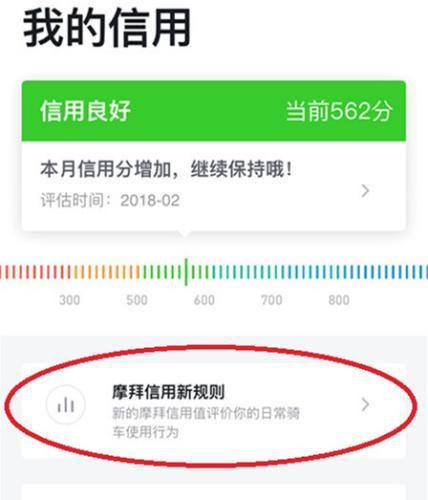 摩拜发布信用新规。来源:摩拜APP截图。