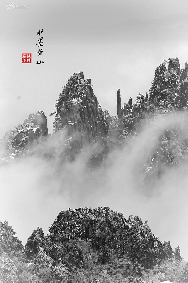 “月度最佳奖”《水墨黄山》组图 摄影:@3金4乐