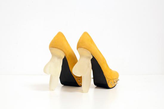 廖逸君3D打印作品，《高跟鞋》