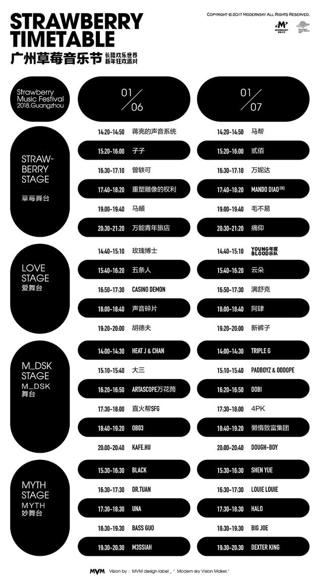 广州草莓音乐节全阵容及演出时间表公布|胡德