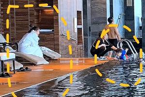 网友偶遇Baby带儿子游泳小海绵正面曝光