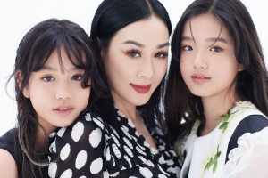 钟丽缇晒母女三人时尚大片