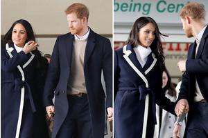 哈里王子与准王妃十指紧扣秀恩爱