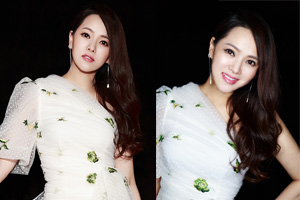 伊能静瘦身成功.短裙白纱大秀美腿