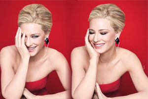 凯特布兰切特穿抹胸红裙上阵大气性感