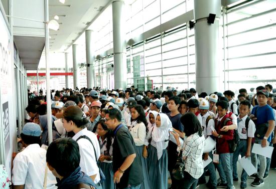 ICEEI 2017展馆入口登记处现场