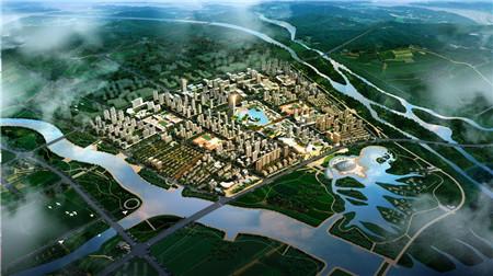 (中欧国际城鸟瞰效果图)