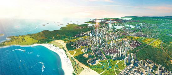 绿色新港城效果图