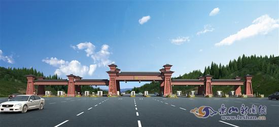 樂(lè)自高速高新區(qū)連接線及沿線道路景觀提升工程效果圖
