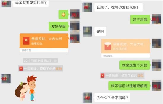 母親節紅包、520紅包。敘永縣公安局供圖